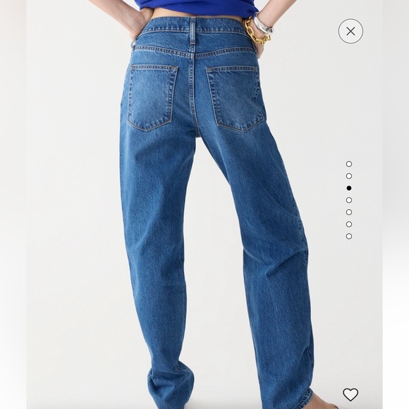 NWT J.Crew Mid-Rise Slouchy Straight Jeans Sz 33 in Turney Wash. MSRP is $148. - Picture 5 of 10
